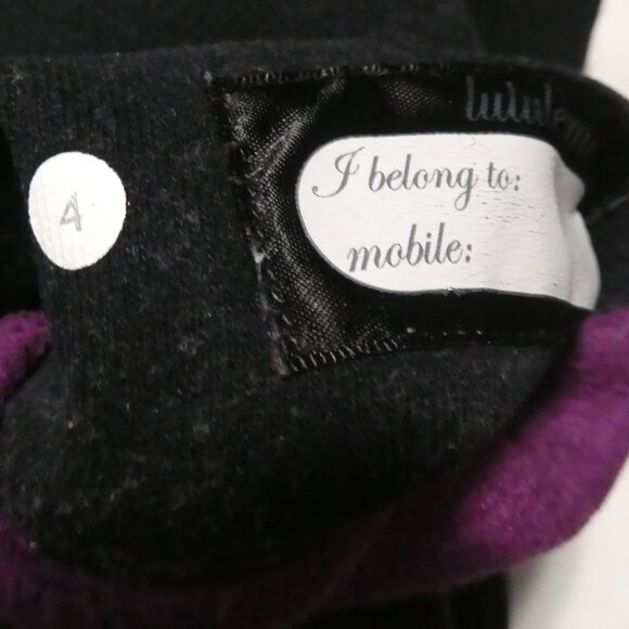 LULULEMON | size 4 | Black Scuba Hoodie W/ Purple Lining and Omega - Picture 15 of 15